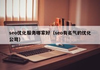 seo优化服务哪家好（seo有名气的优化公司）
