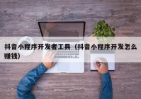 抖音小程序开发者工具（抖音小程序开发怎么赚钱）