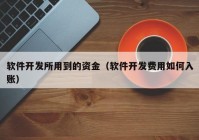 软件开发所用到的资金（软件开发费用如何入账）