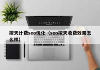 按天计费seo优化（seo按天收费效果怎么样）
