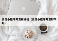 微信小程序开发和编程（微信小程序开发好学吗）