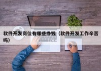 软件开发岗位有哪些挣钱（软件开发工作辛苦吗）