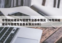 中专网站建设与管理专业基本情况（中专网站建设与管理专业基本情况分析）